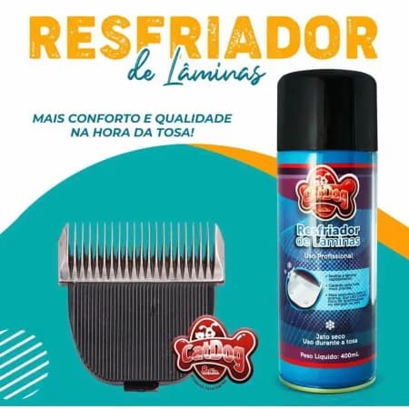Resfriador de Lâminas Catdog 400ml Pet Shop Banho e Tosa Resfria na Hora Jato Seco