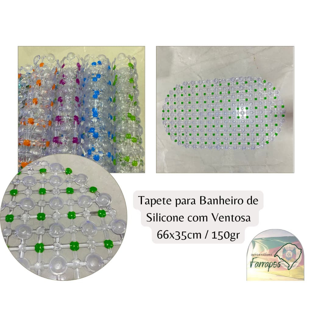 Tapete Box Com Ventosa Banheiro Antiderrapante Box Chuveiro