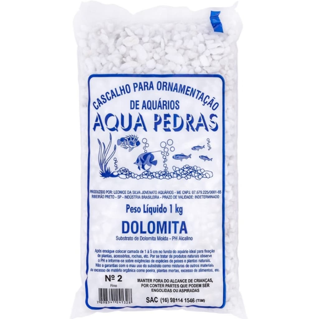 Substrato Dolomita (Pedra Branca ) Para Aquários E Jardins Decoração N°2 5kg