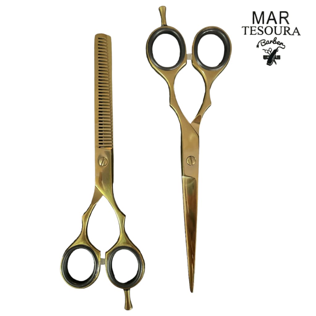 Tesoura Profissional 6.5 Polegadas de Cortar Fio Navalha Cabelo para Salão de Beleza