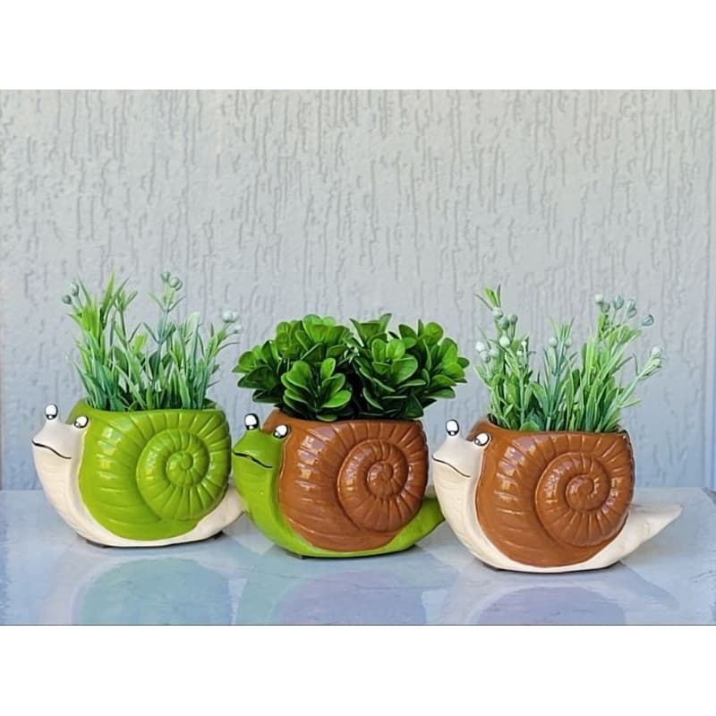 Vaso de Caracol Bichinho Decorativo para Suculentas e Cactos vasinho cachepot fofo decoração