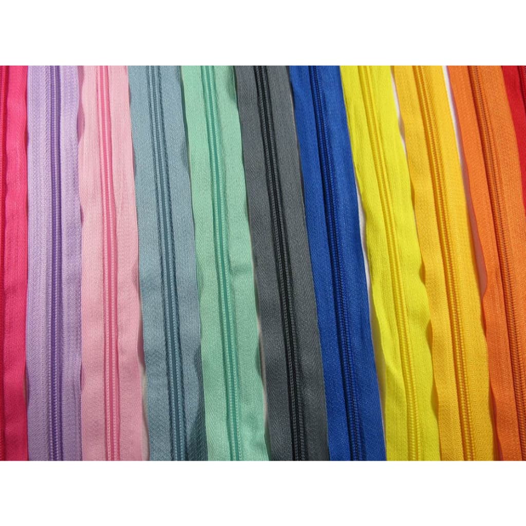 Ziper Nylon Diversos Tamanhos e Cores Variados Pacotao 50 unidades