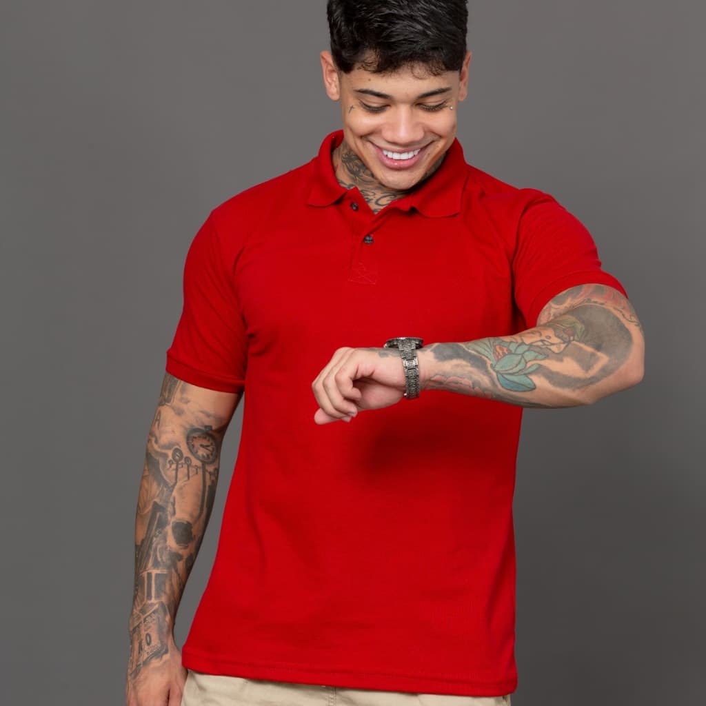 Camisa Gola Polo Camiseta Masculina Blusa Premium Top Barata Cores Diversas Lisa