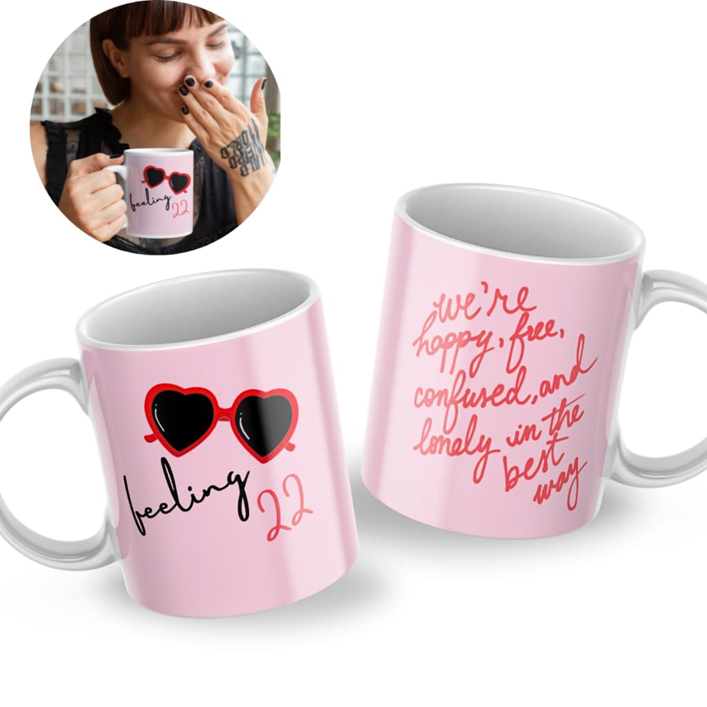 Caneca Cantora Taylor Swift Musica Red 22 Presente Aniversario
