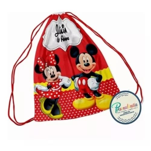 5 Mochilinhas Personalizada Sacolinhas 20x30 Para Festa