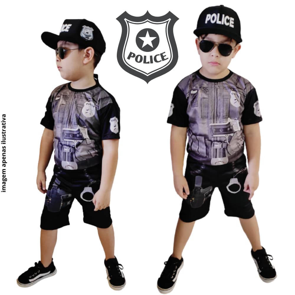 Fantasia infantil menino policial
