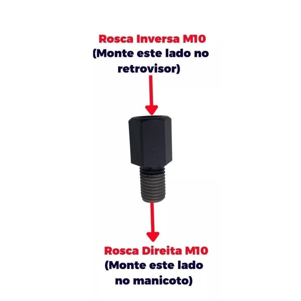 Adaptador Retrovisor Espelho M10 Rosca Esquerdo Direito 1131