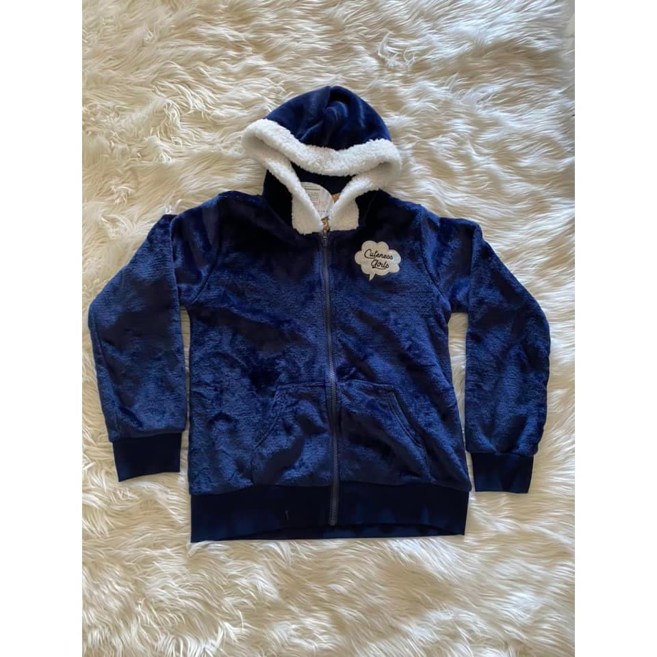 Jaqueta Com Capuz Blusa De Pelúcia.