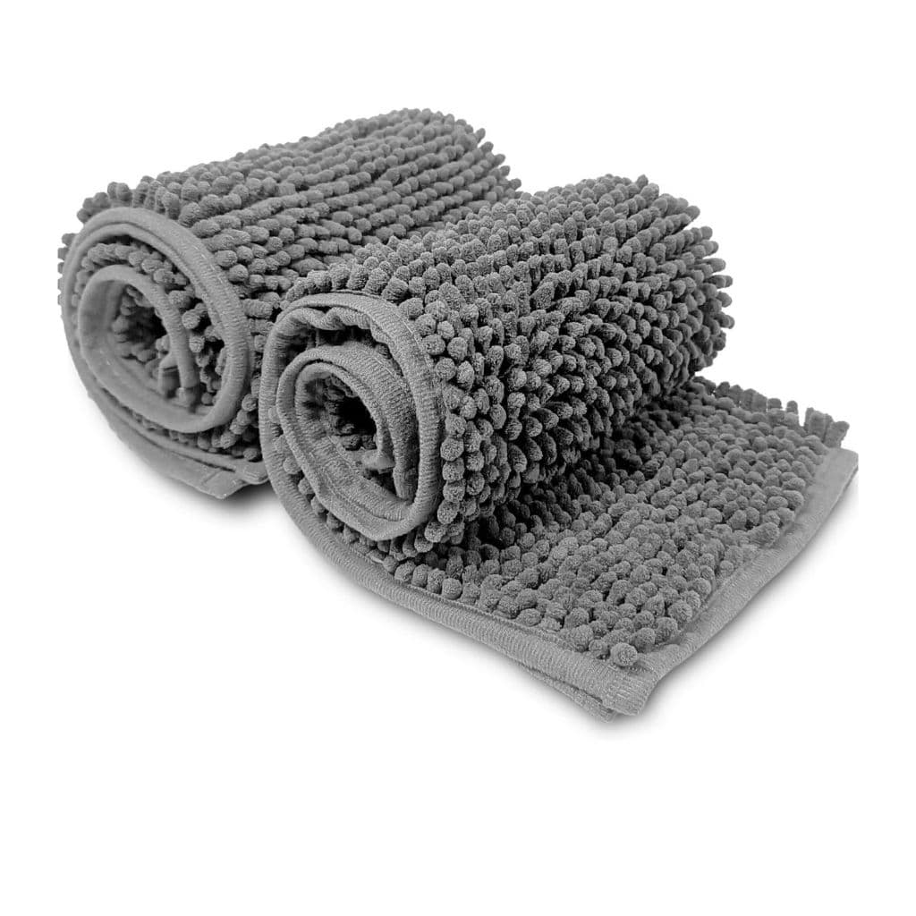 Tapete capacho Bolinha Macarrão Banheiro Kit com 3 unidades Antiderrapante Absorvente