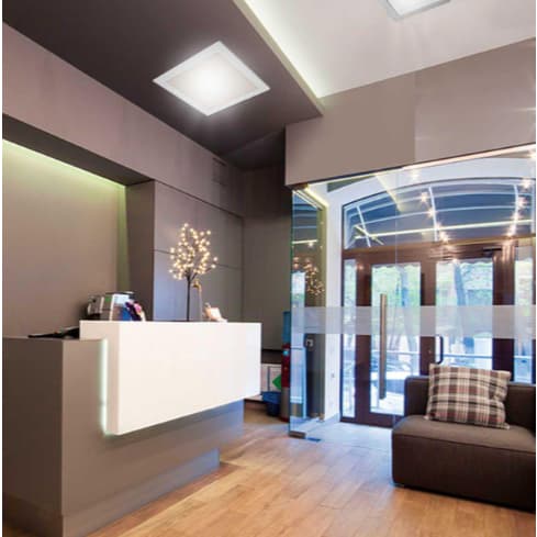 Painel Plafon Embutir 6w LED Quadrado QUENTE 3000k alumínio iluminação comercial residencial