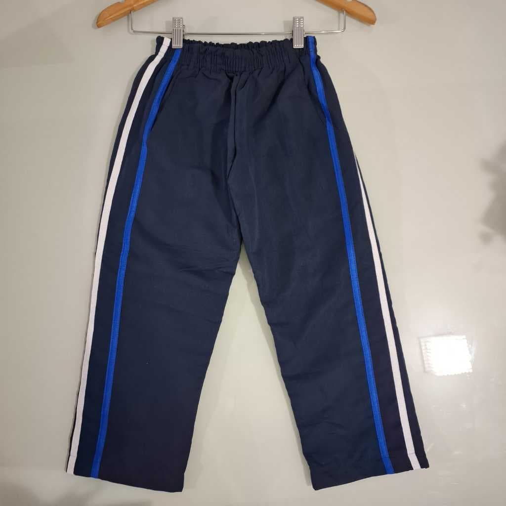 Calça Tactel Sem Forro Infantil Juvenil Esportiva Uniforme Azul e Cinza