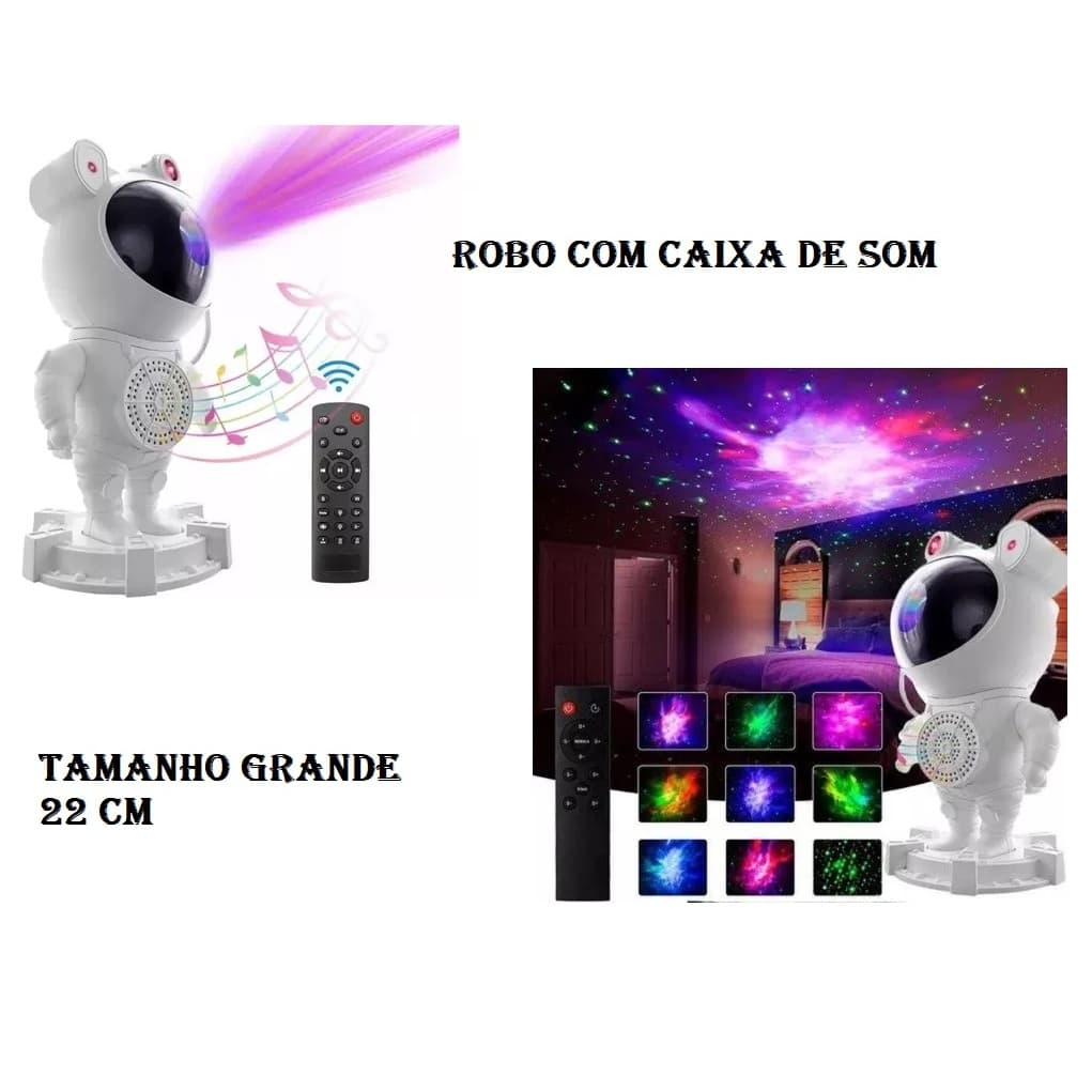 Projetor Com Caixa Som Bluetooth Controle Galáxia Estrelas Lua Quarto Infantil Crianças Nebulosa Decoração Recarregável