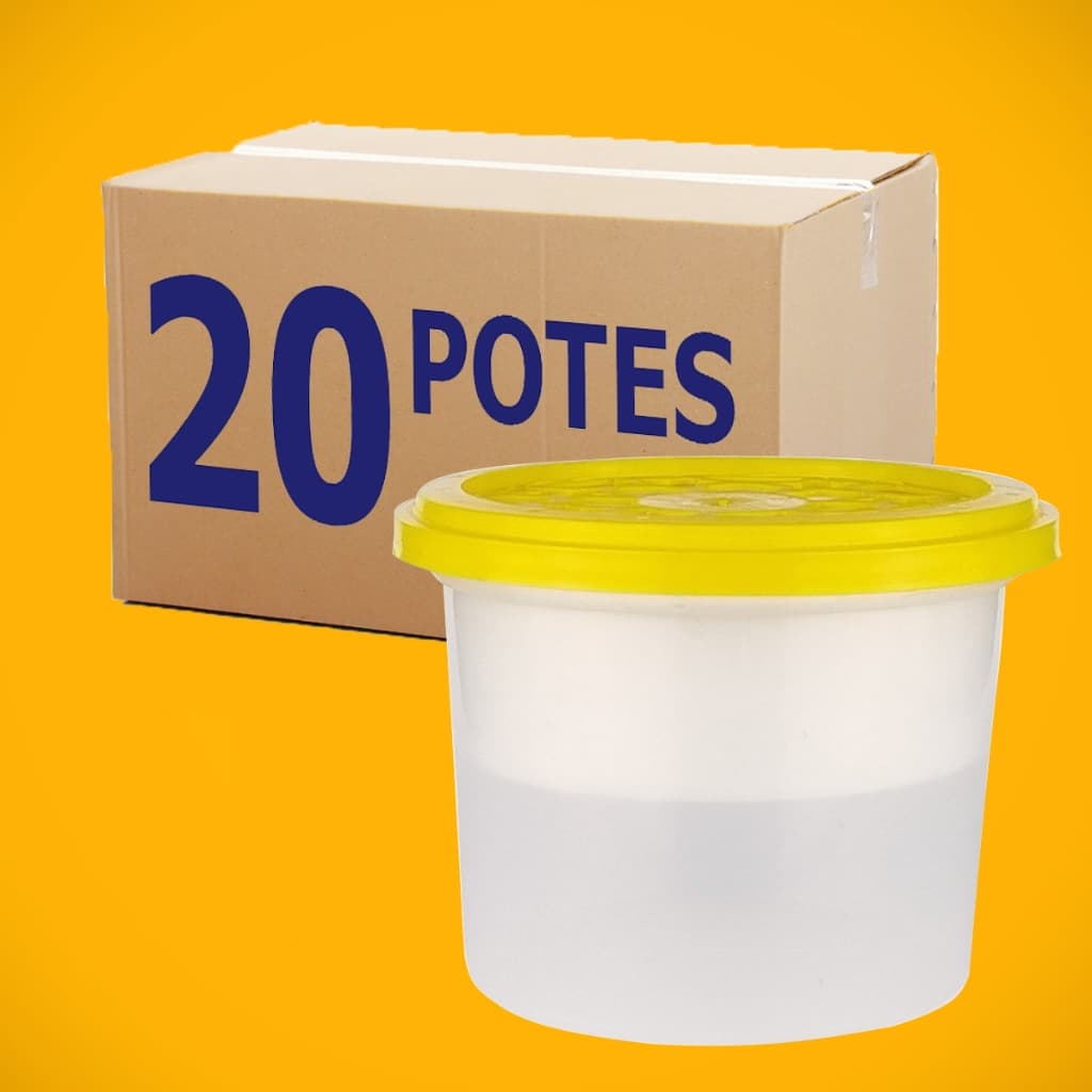 Kit 20 Pote Anti Umidade Evita Mofo Mau Cheiro Anti Odor Tampa Amarela