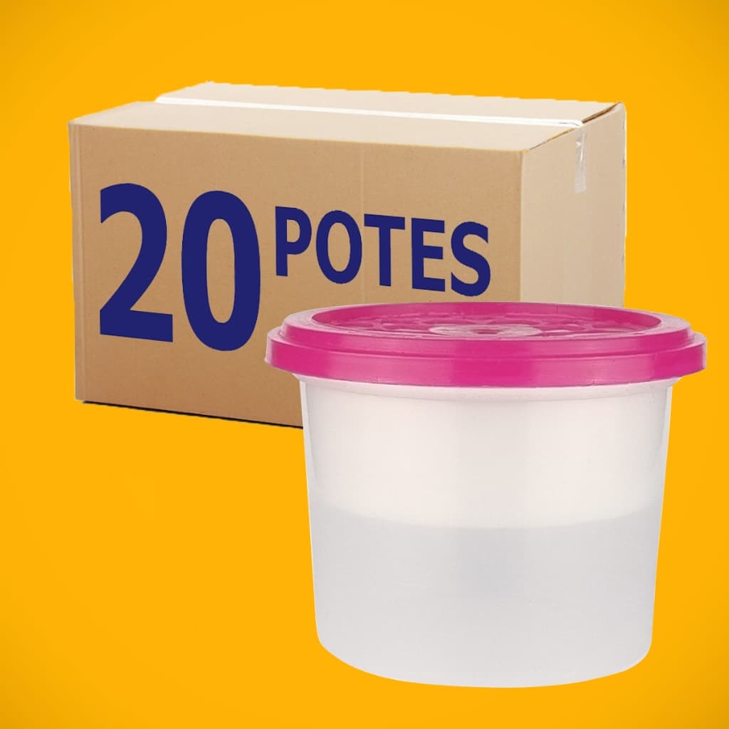 Kit 20 Pote Anti Umidade Evita Mofo Mau Cheiro Tampa Rosa