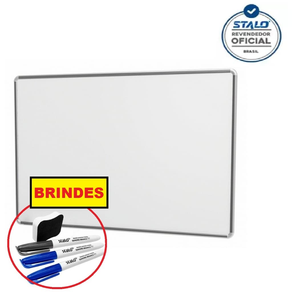 Quadro Branco 90X60 Lousa MOLD Aluminio Apagador Caneta Lembrete