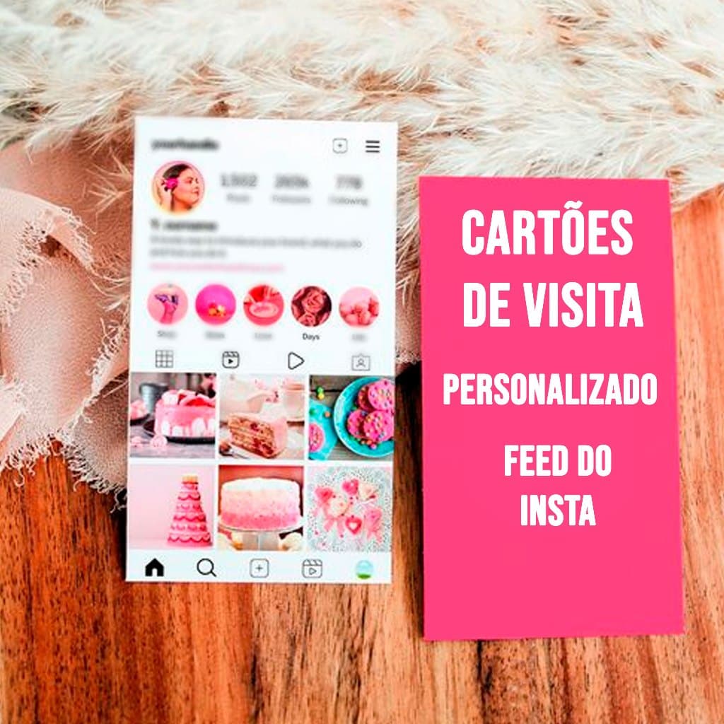 50/100 Cartões de Visita Feed Personalizado