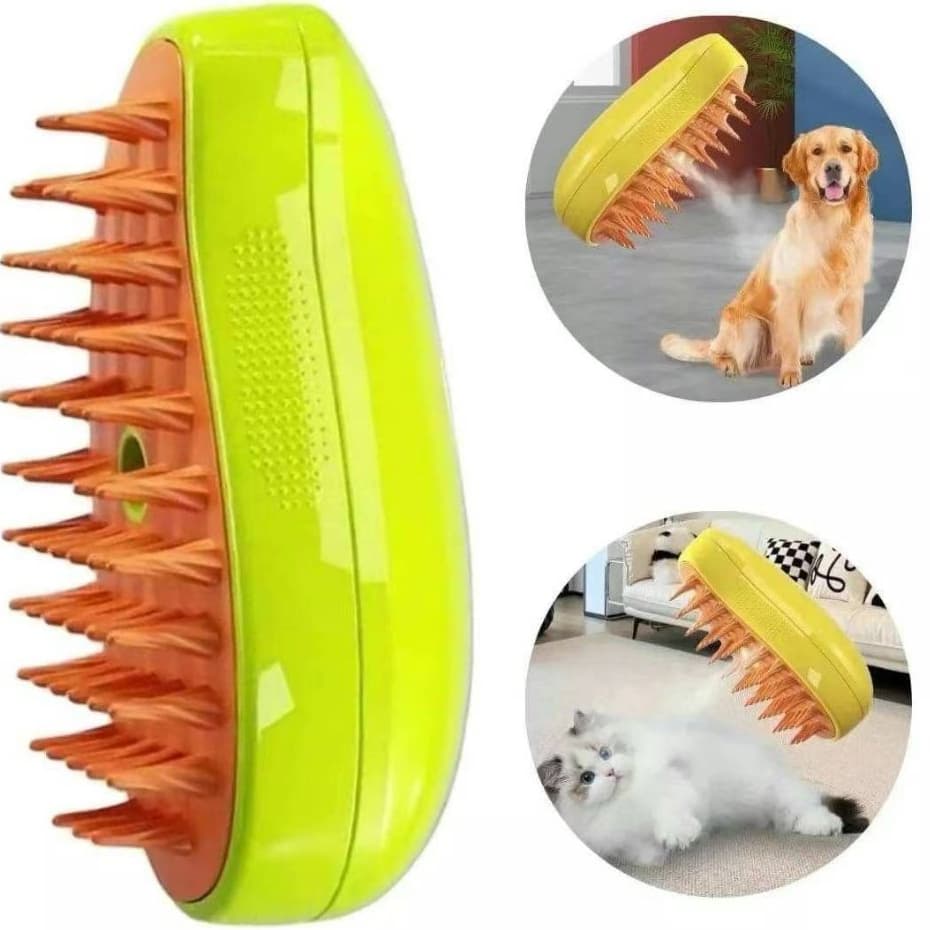 Escova Spar Elétrica A Vapor Para Gatos E Cães 3 Em 1 ,  Escova Vaporizadora Para Massagem, Removendo Pelos Emaranhados E Soltos