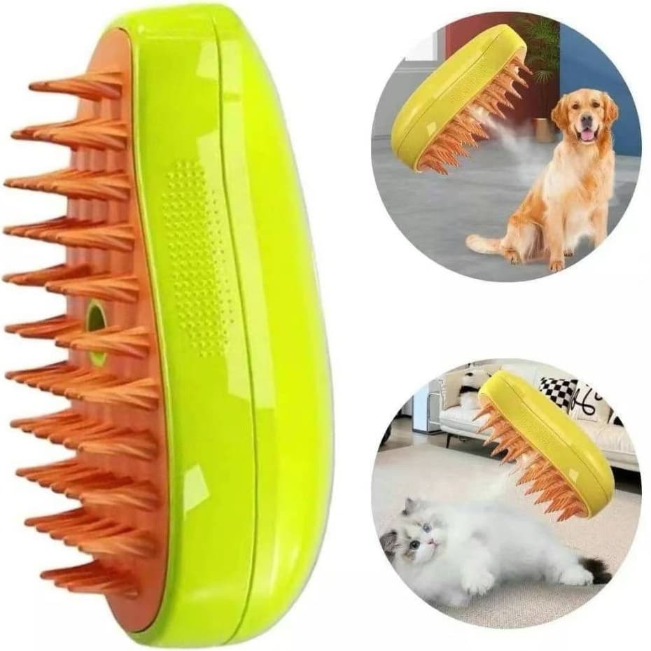Escova Spar Elétrica A Vapor Para Gatos E Cães 3 Em 1 ,  Escova Vaporizadora Para Massagem, Removendo Pelos Emaranhados E Soltos
