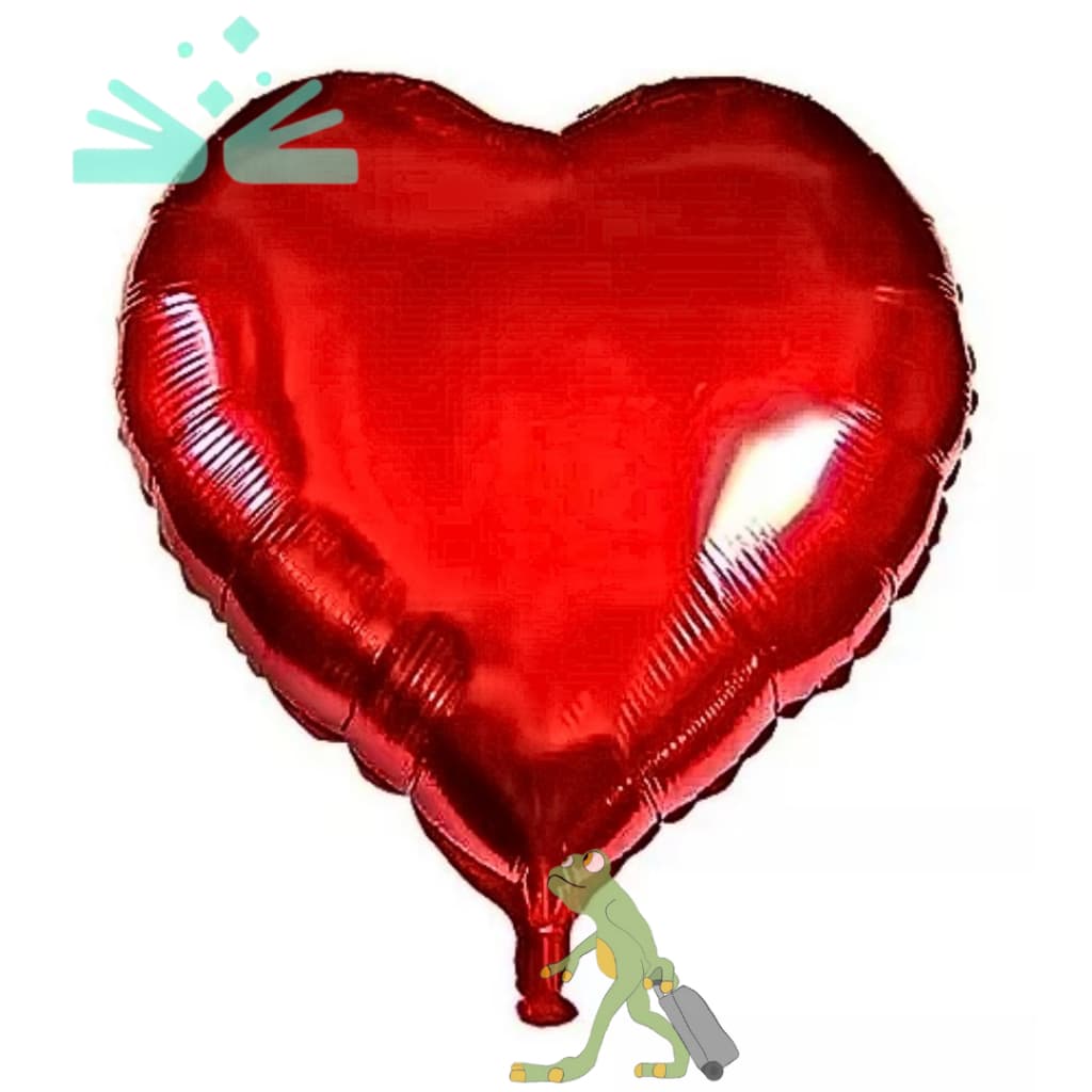 Balão Metalizado de Coração Vermelho