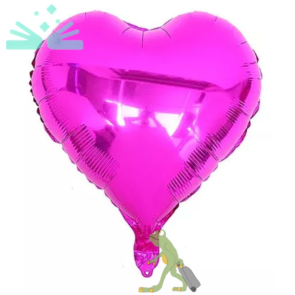 Balão Metalizado de Coração Rosa