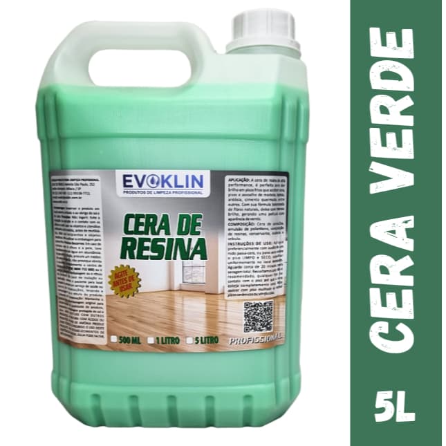 Cera Para Piso Verde 5L Com Resina Ideal Para Pisos de Ardósia E Pisos Verdes