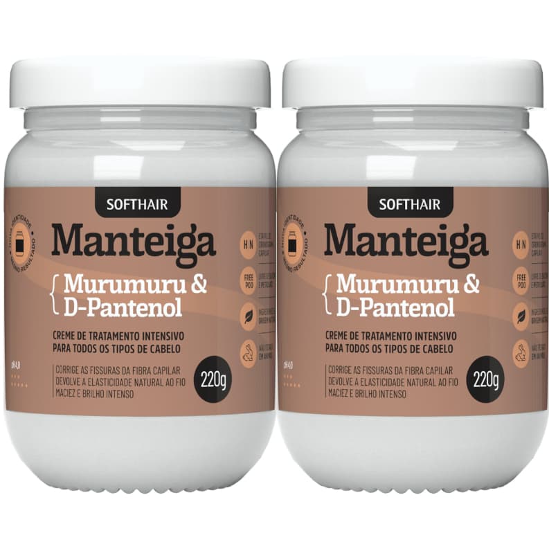 Manteiga de Murumuru e D-Pantenol 220ml SoftHair 2 Unidades