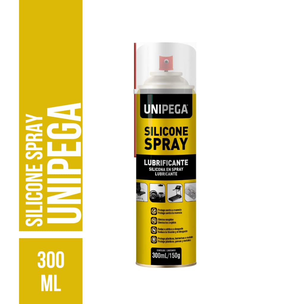 Silicone Lubrificante Em Spray Fechadura Dobradiça 300ml Unipega