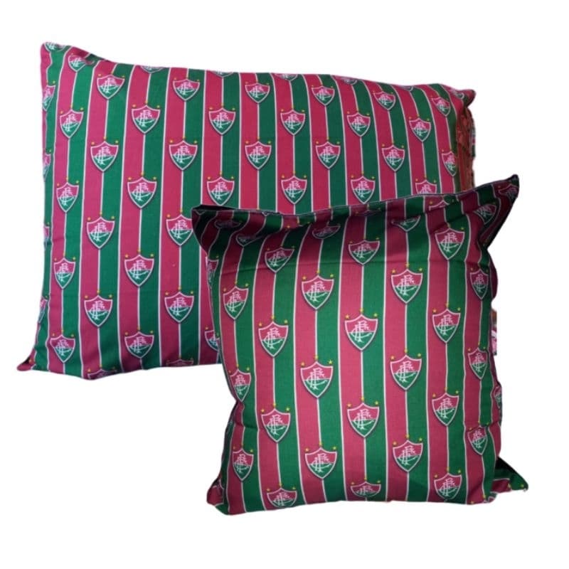 Kit Capa p/ almofada + Capa p/travesseiro Fluminense Futebol Clube
