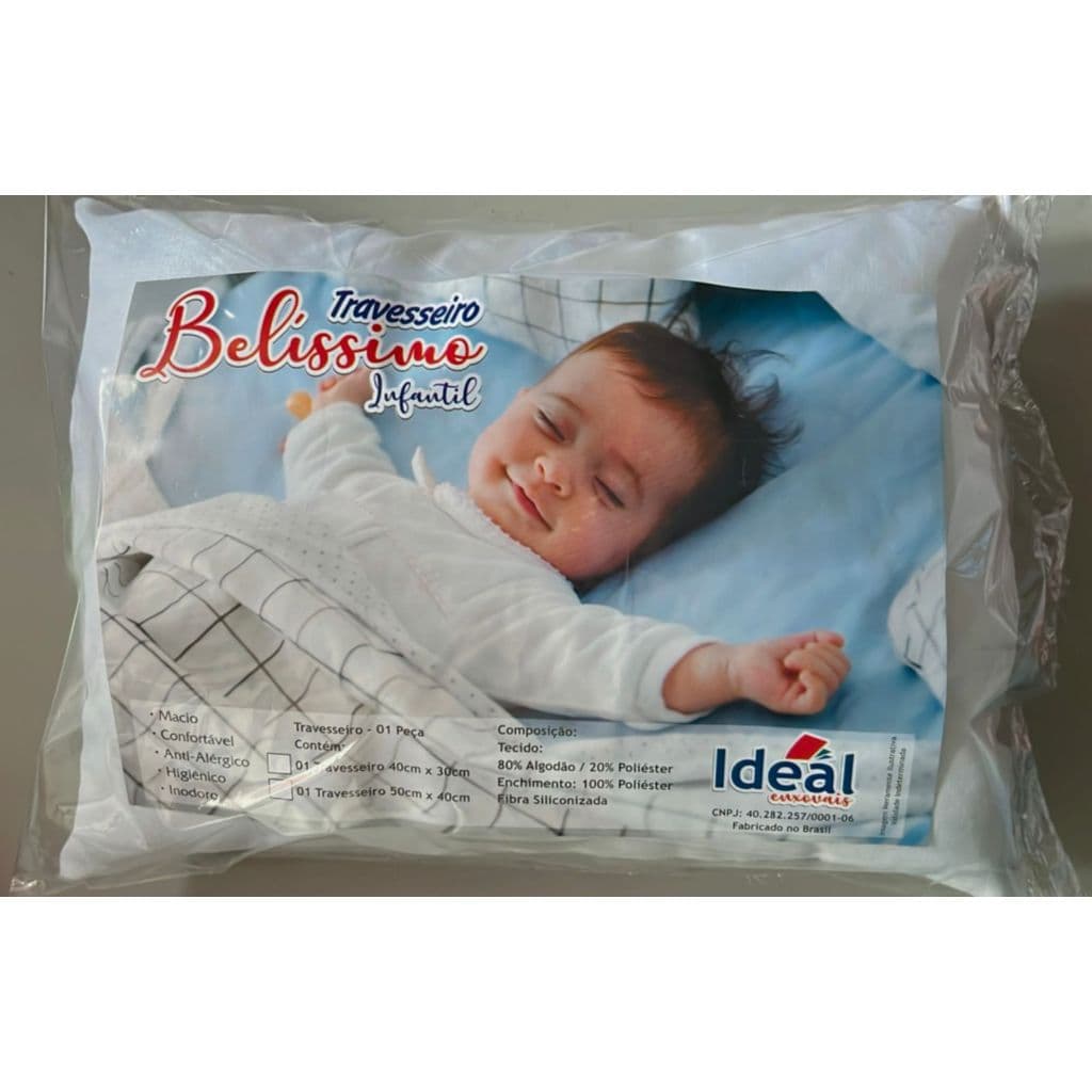 Travesseiro de Bebê 40cm x 30cm