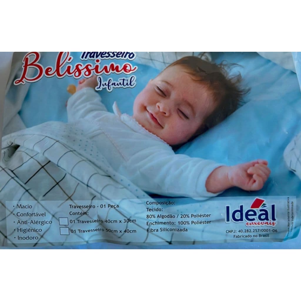 Travesseiro de Bebê 50cm x 40cm