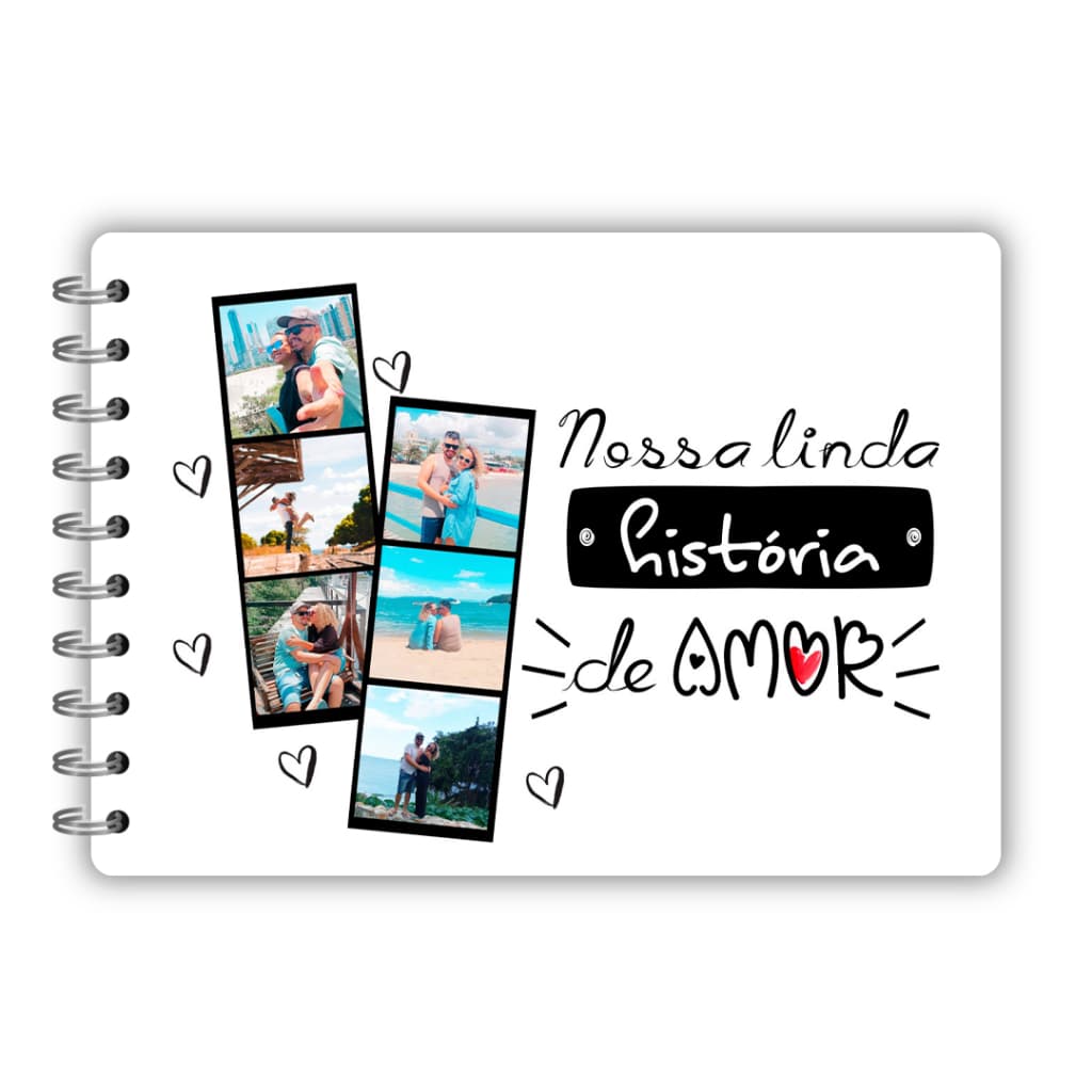 Album Scrapbook Personalizado 15x21 Folhas Pretas