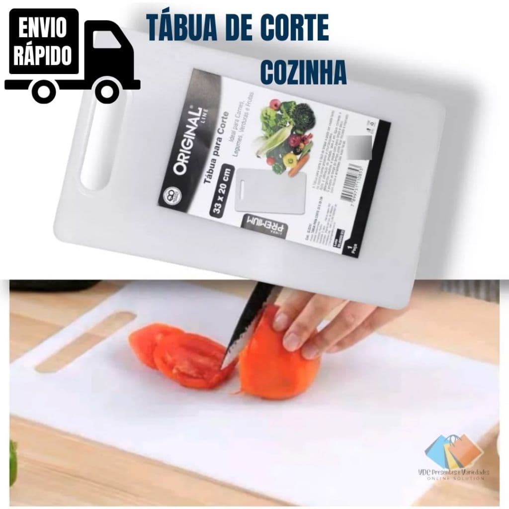 Tábua de Carne  Corte Legumes Multiuso De Plástico Grossa Cozinha