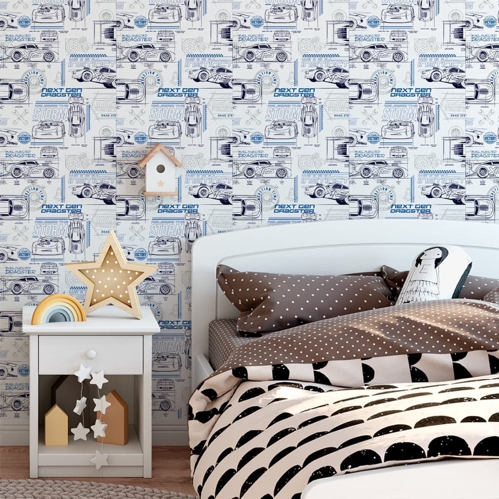 Papel de Parede Adesivo Autocolante Carros Disney Infantil Quarto Crianças