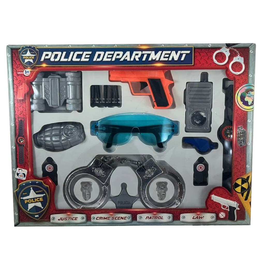 Kit Brinquedo Super Policial Infantil Brincando De Policia