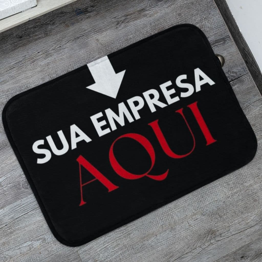 Tapete Porta de Entrada 40x60 e 70x35 com Sua Empresa Aqui Antiderrapante