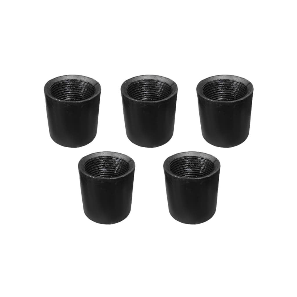 Kit 5 Luvas Rosca 3/4 Aço Carbono Fêmea Bsp Bartex Pega Solda