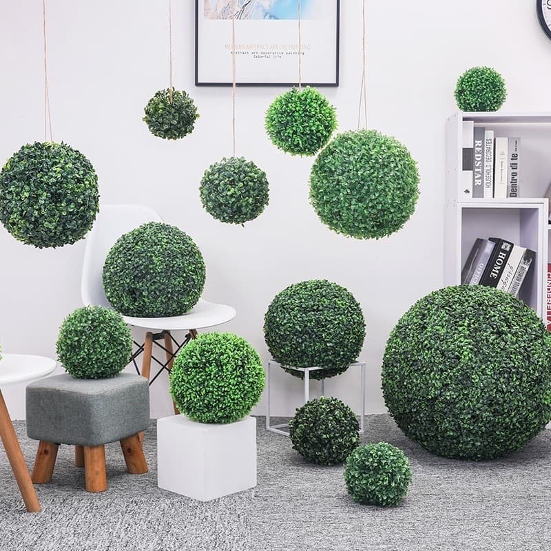 Buchinho Verde, Bola Verde de Buchinho 12cm Artificial para Decoração para Arranjos