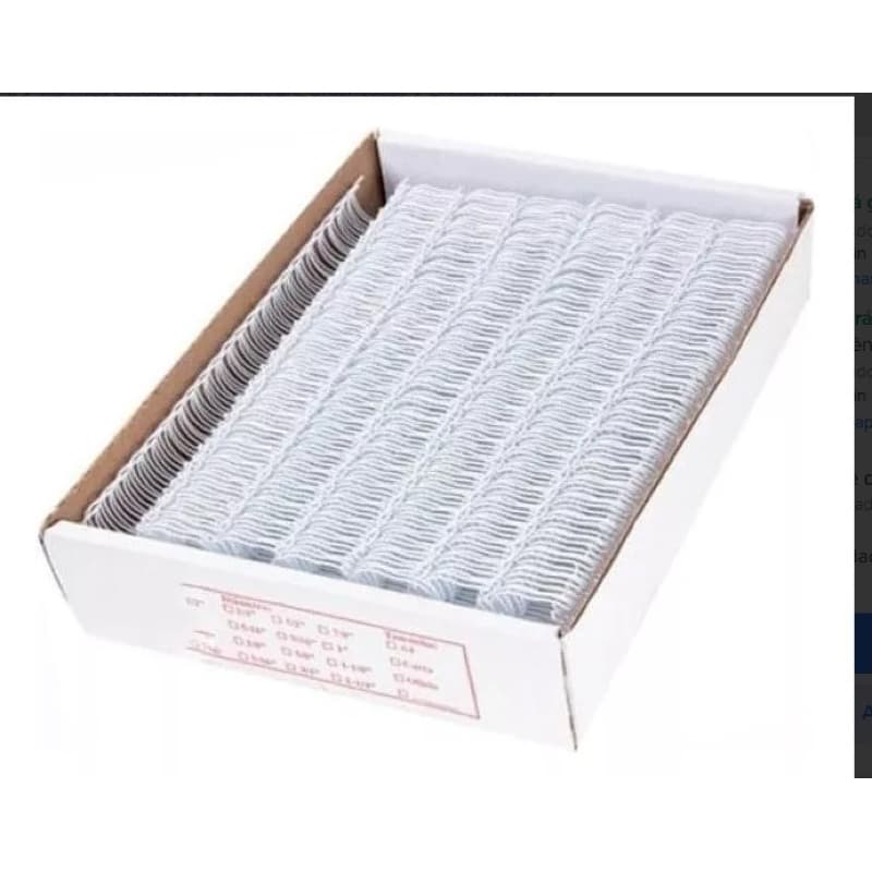 Wire-o para Encadernação A4 5/8 2x1 para 120fls Branco 50un