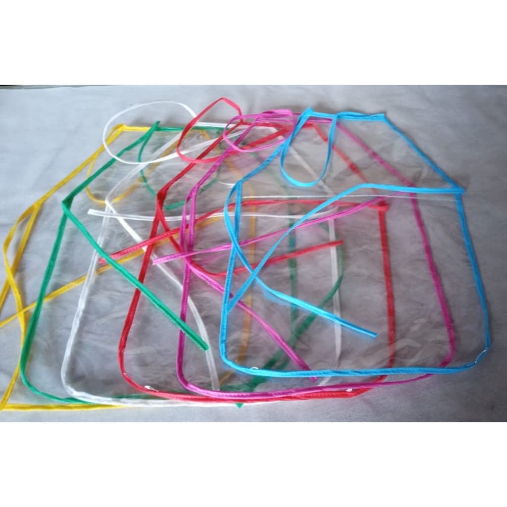 Avental escolar infantil transparente super resistente