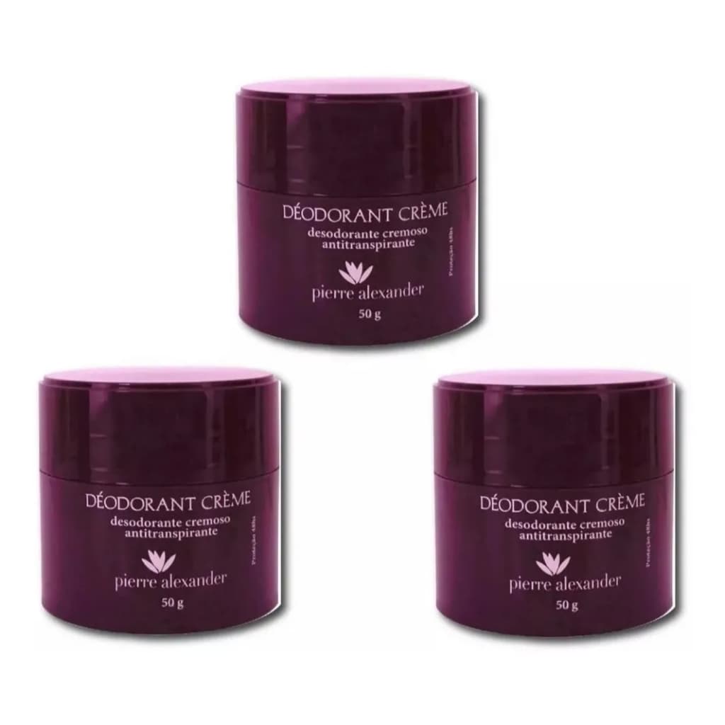 Kit 3 Desodorante Cremoso Antitranspirante Pierre Alexander Pote - 50g
