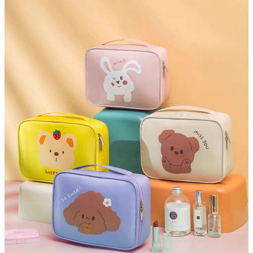 Necessaire Feminina Para Maquiagem Estojo OrganizadorPara Viagem Com Zíper Produtos De Higiene Pessoal Semi Impermeável
