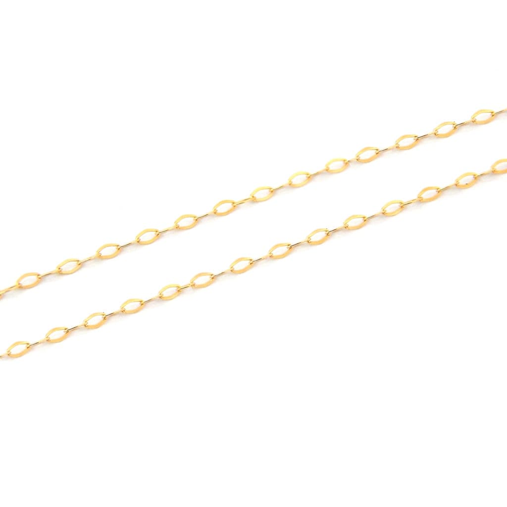 Corrente americana feminina semijoia banhada á ouro 18k