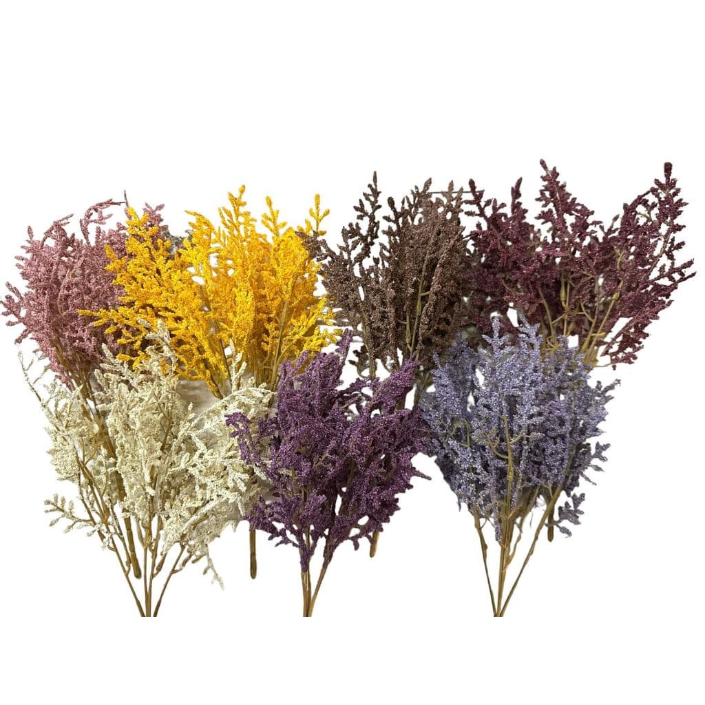 Kit Com 2 Buquês De Folhagem Artificial Com 5 Galhos ideal para arranjos e decoração