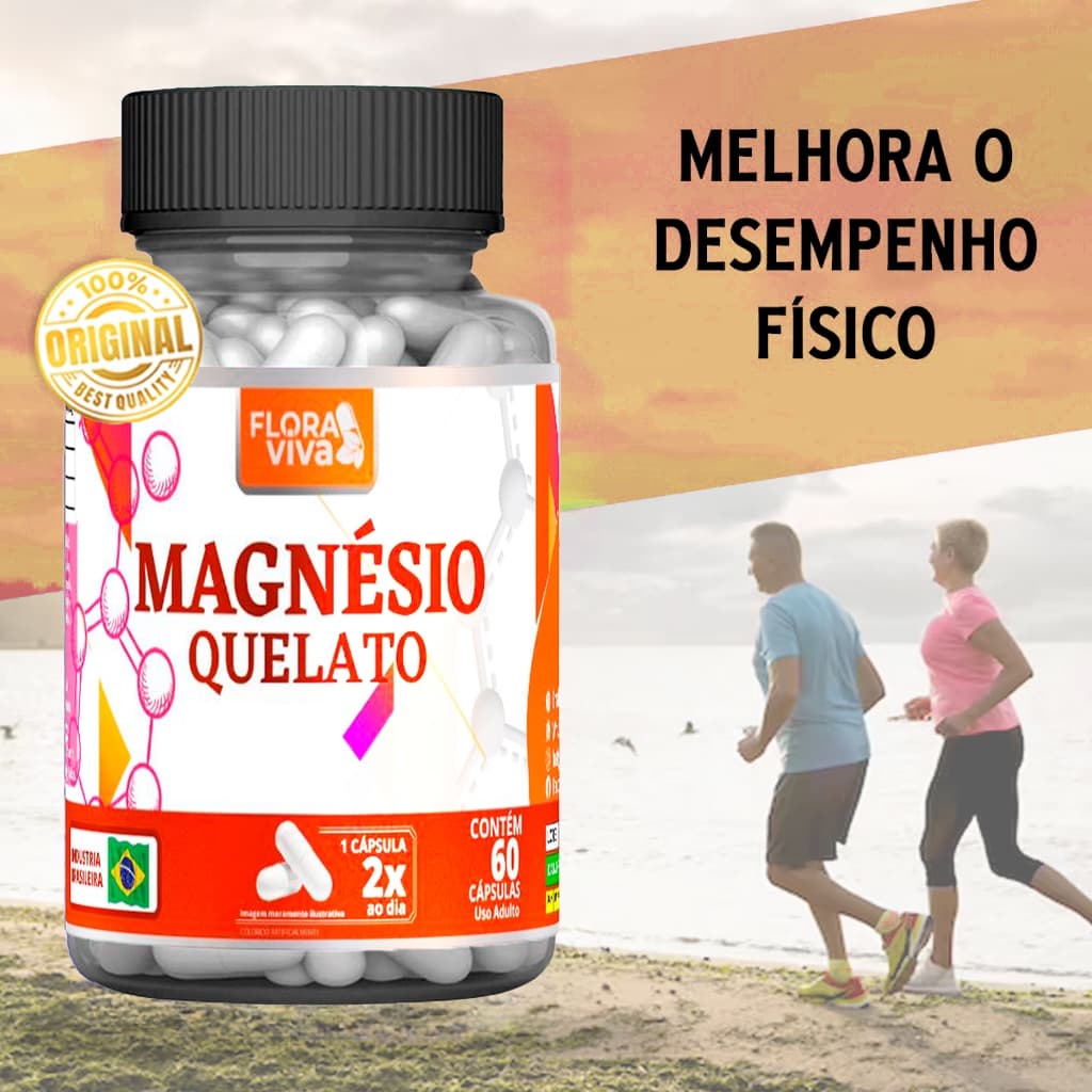 MAGNÉSIO QUELATO 500MG 60 CÁPSULAS ORIGINAL