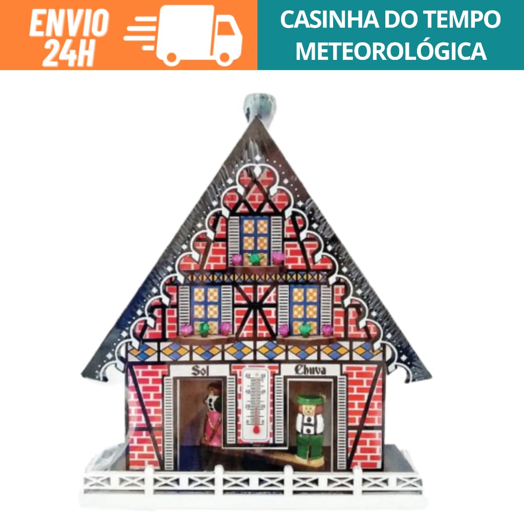 Casinha Do Tempo Meteorologica Sol E Chuva Decoração Em MDF