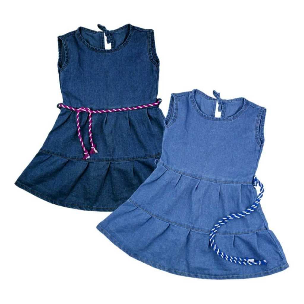 Vestido Jeans Infantil Moda Blogueira