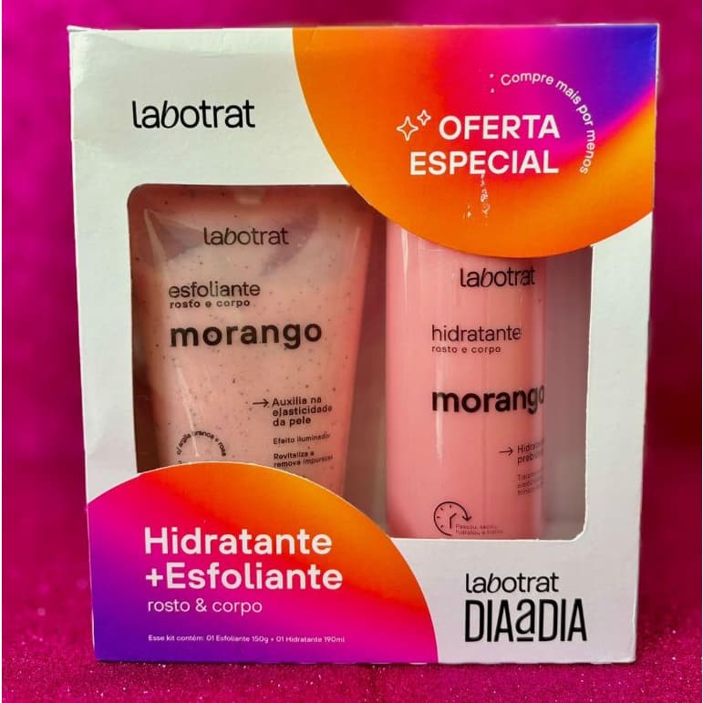 Kit Esfoliante + Hidratante Labotrat 150g | Pele Macia e Perfumada de Frutas  Hidratação e Esfoliação para Pele Macia