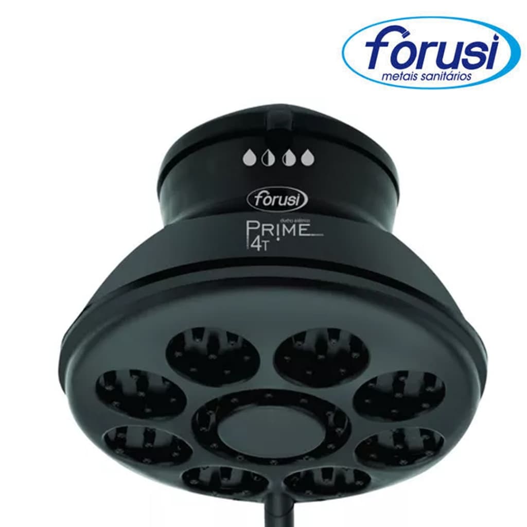 Chuveiro Elétrico Ducha Prime 4 Temperaturas Preto 220V 5500W Forusi