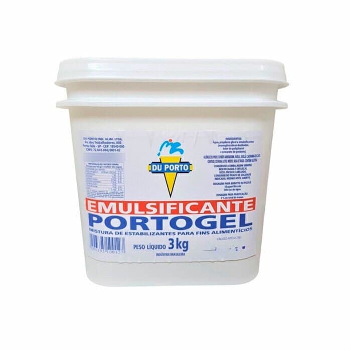 3 kg Porto Gel Emulsificante Para Bolo Massas Sorvete Confeitaria - Du Porto
