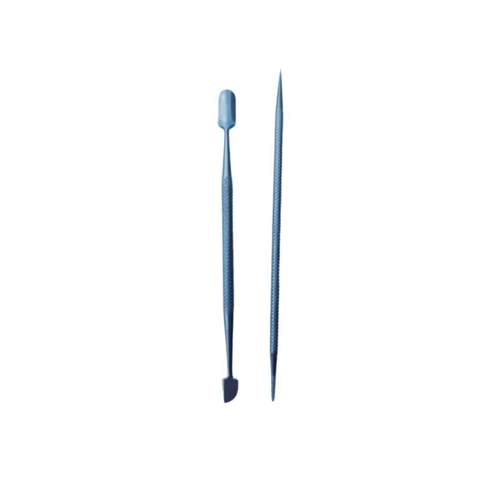 Kit Manicure Espátula de Unha + Palito Em Aço Inox Aiko